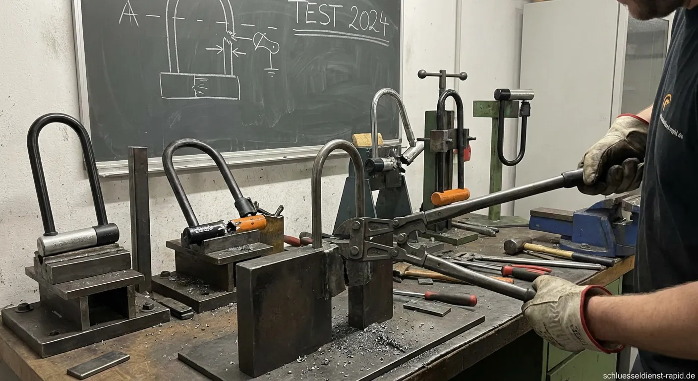 Hochwertiges Bügelschloss aus gehärtetem Stahl für maximale Fahrradsicherheit