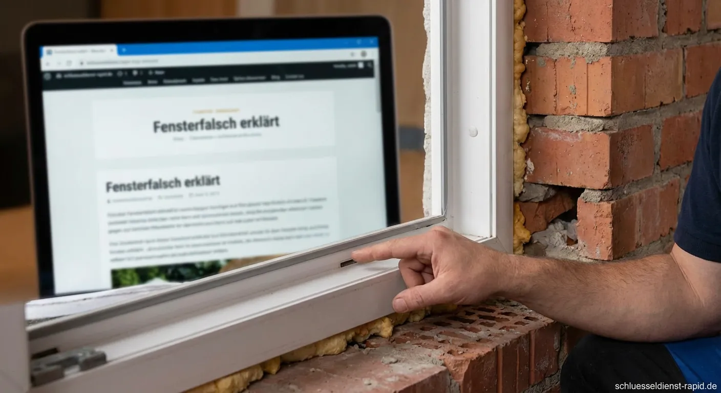 Schematische Darstellung eines Fensterfalzes mit Dichtungen