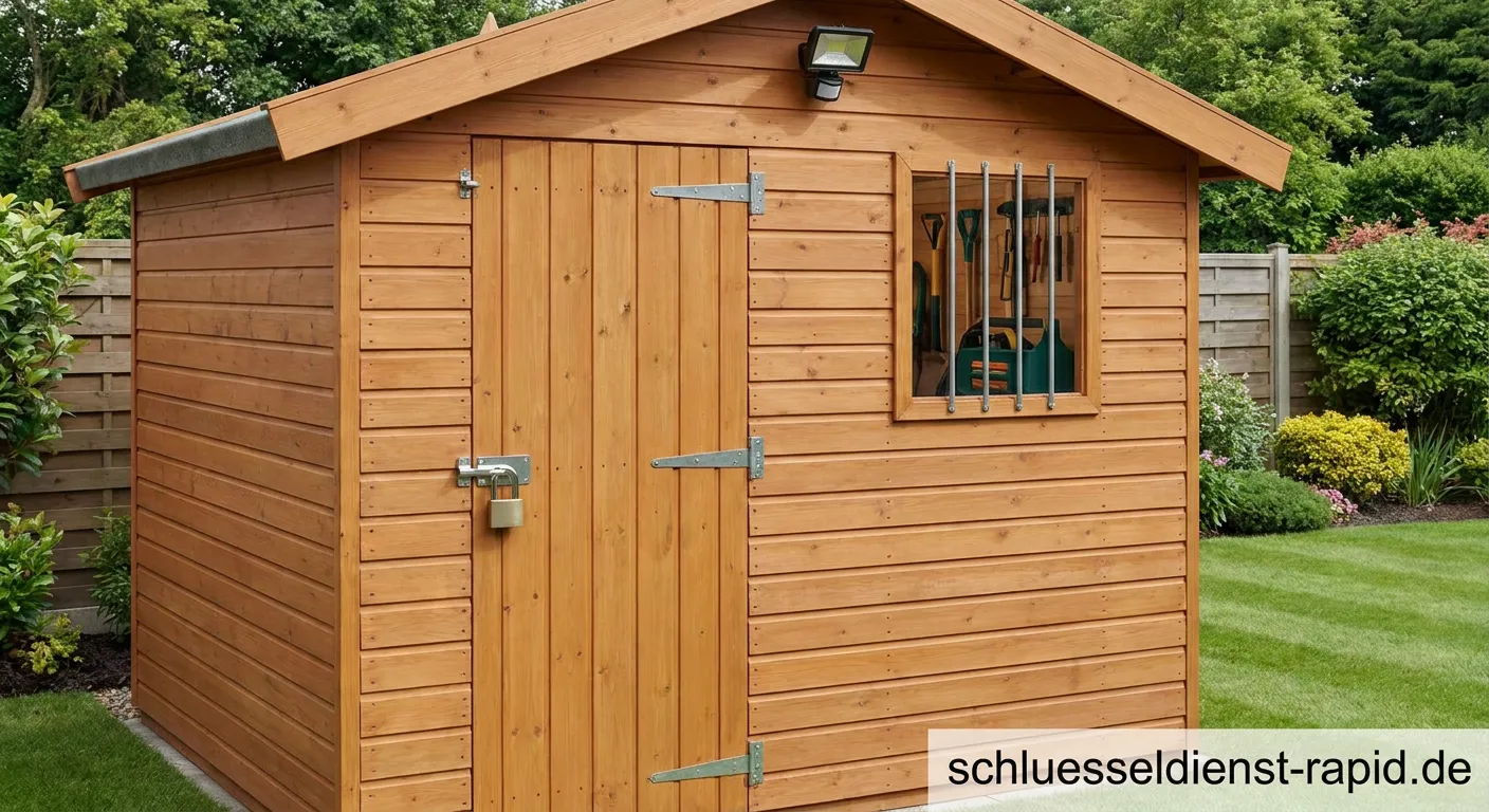 Gesicherster Gärtenshcutten mit hochwertigem Schluss