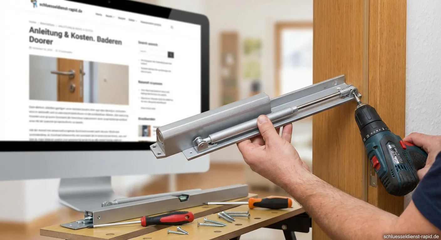 Gleitschienentürschließer Montage an einer Innentür
