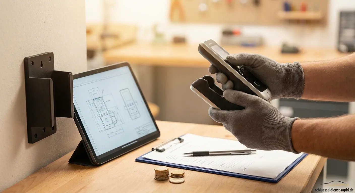 Handvenenerkennung Scanner Montage an einer Wand neben einer Tür