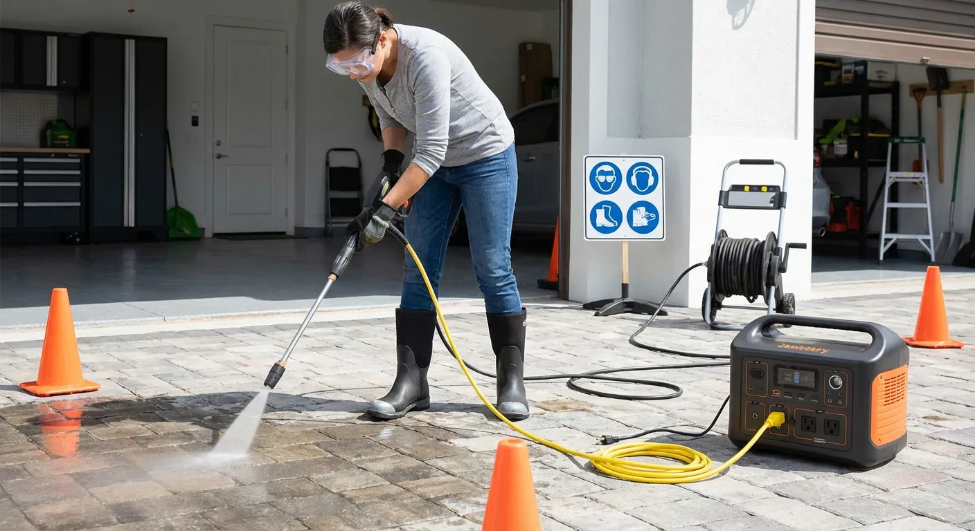 Hochdruckreiniger mit Diebstahlsicherung und Sicherheitskette