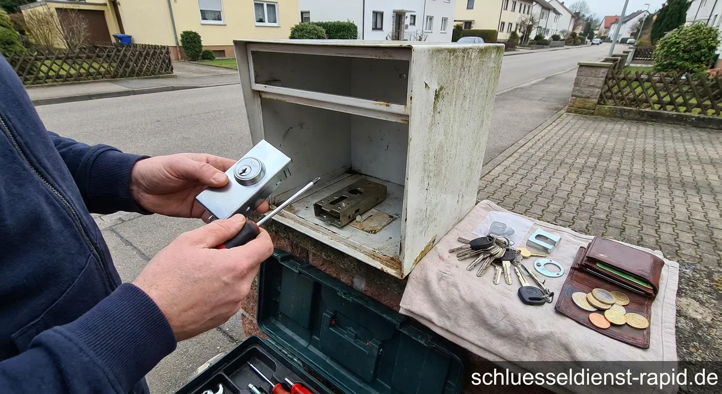 Milchkastenschloss aus stabilem Metall
