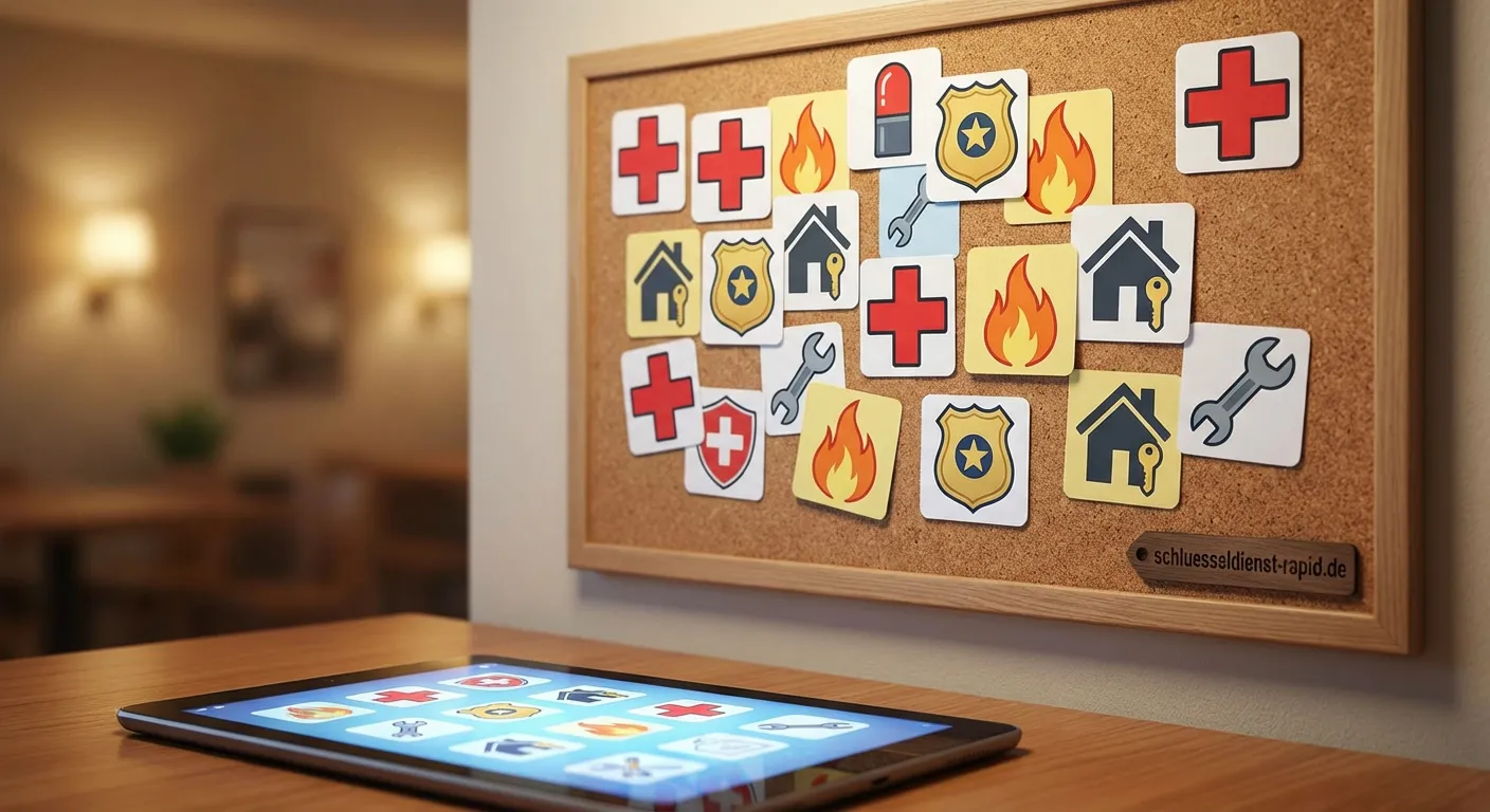 Notdienstnummer auf Smartphone Display