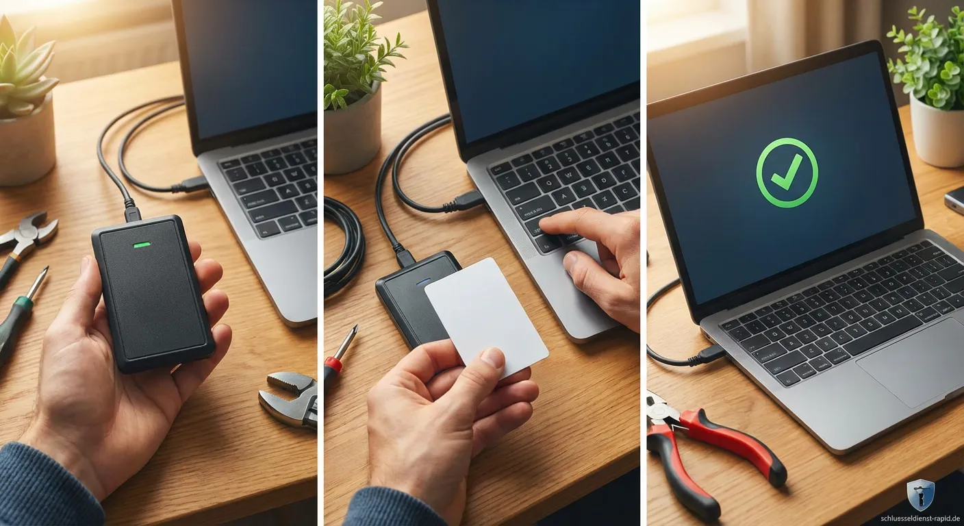 Proximity-Karte wird an einem Kartenleser konfiguriert