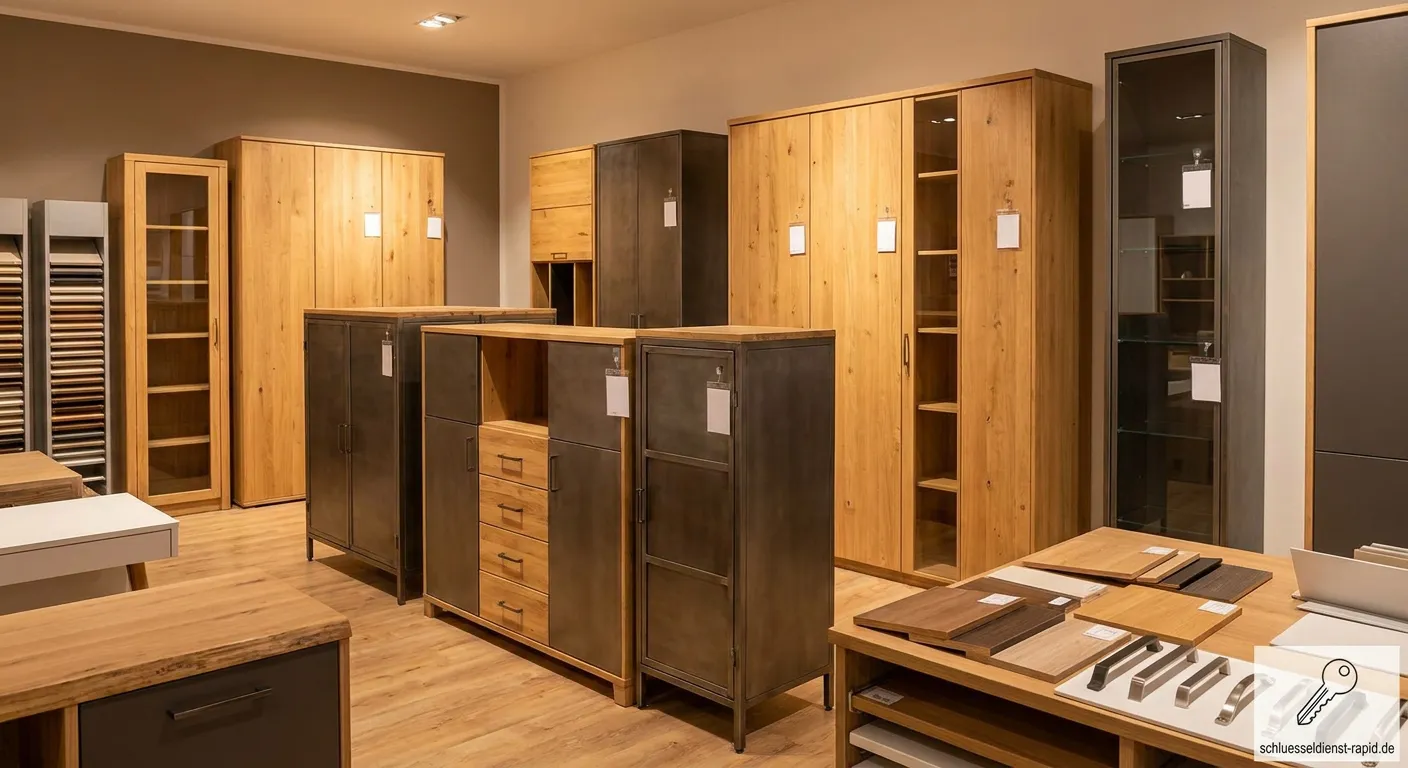 Verschiedene moderne Schränke in einem Wohnzimmer